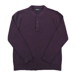 Bonobos Extra Fine Merino Wool Sweater Mens XL‎ Slim Fit Knit Henley Blue